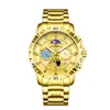 Reloj de Moda para Hombre Mar Estrellado Moda Correa de Acero Multifuncional Deportivo Muñeca Moda Luminoso Cruz Una Pieza Envío Directo