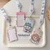 Portatarjetas Retráctil con Cuerda Larga Ji Yikawa Moda de Gama Alta Simple Tarjeta de Campus Tarjeta de Comida Estilo Ins Lindo Estudiante
