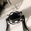 Bolso de Hombro a Contraste de Color Ajedrez Estilo Coreano Nuevo Bolso Deportivo Casual para Pareja para Hombre y Mujer Mochila Cruzada de Hombro Bolso para Teléfono Móvil