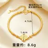 Pulsera de Oro Arena Vietnamita para Mujer con Plata Rota Brillante, Joyería Versátil de Aleación de Cobre Imitación para Verano que No Se Desvanecerá por Mucho Tiempo