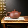 Fábrica Original en Yixing, Tetera de Arcilla Púrpura Totalmente Hecha a Mano, Tetera de Arcilla Púrpura Roja de Mina de Carbón Original, Tetera Xishi Pura Hecha a Mano