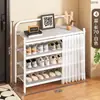 Zapatero plegable para entrada de casa, multicapa, sin necesidad de instalación, zapatero simple, estante para zapatos ahorrador de espacio para sala de estar