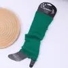 Cubrezapato de Calcetín con Adorno de Oreja de Color Caramelo para Fiestas de Otoño e Invierno, Cubiertas Protectoras de Lana Tejida para Mujer, Calcetines Apilables, Cubrezapato de Calcetín de Punto Liso de Color Fluorescente