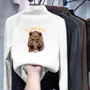 Ropa interior térmica para niñas con forro polar, cuello alto medio, top cálido para niños mayores, ropa interior de otoño e invierno, camiseta de manga larga para estudiantes, ropa para niños
