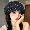 Sombrero de Pescador de Mezclilla Estrella Retro para Mujer, Moda Versátil de Primavera y Verano, Sombrero de Cubo con Protección Solar, Circunferencia de Cabeza Grande