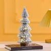 Mini Árbol de Navidad Cedro Navideño Escritorio Bañado en Árbol de Agujas de Pino Blanco Exhibición de Ventana Regalo de Navidad Decoraciones Navideñas