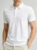 Camisa tipo polo de seda helada personalizada con hombros normales, ropa de trabajo para hombre, camiseta casual de manga corta con cuello para mujer, simple y versátil, fábrica