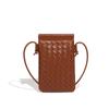 Retro Outono Novo tecido bolsa de telefone móvel nicho textura mini bolsa de ombro casual moda all-match bolsa mensageiro