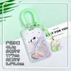 Porta-Cartão Rígido Fresco e Simples para Estudantes, Porta-Crachá Anti-Perda Durável com Sistema de Empurrar e Puxar, Capa Protetora