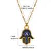 Collar de Ojo de Diablo de Moda Transfronterizo Europeo y Americano Colgante de Circonita de Moda Joyería de Palma de Fátima para el Cabello