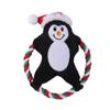 Suprimentos de Natal para Pets brinquedo para cachorro corda com nó para limpeza de dentes molares brinquedo de corda de algodão brinquedo de pelúcia resistente a mordidas boneco de neve de Natal