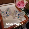 Joia Brilhante Cruz Pedra Preciosa Colar Banquete Couture Bolha Diamante Brilhante Corrente Clavícula Combinação