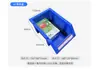 Caja de plástico caja de piezas modulares caja de plástico inclinada caja de accesorios de ferretería caja de almacenamiento de tornillos con pilares caja de plástico