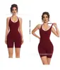 Body Shorts de Yoga com Costas Vazadas Estilo Europeu e Americano Sem Costura Levanta Bumbum Costas Bonitas Fitness Corrida Modelador Corporal