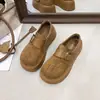 Zapatos Casuales de Suela Gruesa para Aumentar Altura, Totalmente Cerrados, para Mujer, Novedad Otoño 2026, Mocasines Versátiles Retro Slip-on, Zapatos Casuales de Un Solo Paso