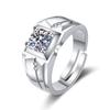 Anillo geométrico para hombre de Corea transfronterizo anillo de diamantes anillo para hombre Mosang anillo para commuters coreanos fabricantes venta al por mayor