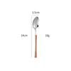 Cuchillo tenedor cuchara de acero inoxidable 430 con mango de imitación madera, cuchillo para cena de bistec occidental, cuchara para plato principal, cuchara para comida, vajilla de celebridad de Internet, cuchara para postre