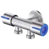 Válvula de Ángulo de Acero Inoxidable 304 de Doble Control Transfronterizo, Una Entrada Dos Salidas, Doble Uso, Conexión, Válvula Desviadora de Agua para Inodoro de Doble Uso, Compañero