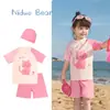 Traje de baño para niños Niños Verano Bebé Protección solar Secado rápido Dividido Bañador Niños Niños Mediano y Grande Niños Lindo Conjunto de Equipo
