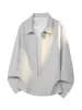 Novedad Otoño 2026 Estilo Hong Kong Falso Dos Piezas Talla Grande Camiseta de Manga Larga M-5X HT26786-TeP34
