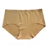 Nova Roupa Íntima Seamless 7A para Yoga e Fitness Feminino, Cintura Média, Alta Elasticidade, Cor Sólida, Sem Apertar, Cuecas Esportivas para Meninas, Tamanho Plus