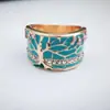 Dinghao Wish Suministro Transfronterizo Creativo Nuevo Resina Árbol Flor Accesorios Anillos Vintage Joyería Popular Europea y Americana para Mujer