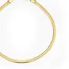 Cadena de eslabones tipo serpiente que no se decolora, collar de acero de titanio, cadena para la clavícula con cuentas pequeñas doradas y de acero, de moda, de alta gama, para mujer