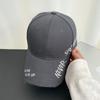 Gorra Lavada Bordada con Letra Lateral Verano Estilo Americano Combinable Cabeza Grande Sombrero para el Sol Moda Urbana Gorra de Béisbol para Hombre