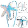 Nuevo pasador de joyería transfronterizo Fuente diadema de estrella de mar linda para niños Diadema de animal marino de princesa