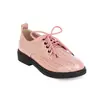 2021 Nuevo Patrón de Piedra Británica Charol Punta Redonda Con Cordones Zapatos de Primavera y Otoño de Suela Individual Tacón Bajo Zapatos Profesionales 40-42 Zapatos de Comercio Exterior