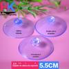 Ventosa de cabeça de cogumelo de PVC transparente 55mm cabeça plana acessórios para caixa de exibição cabeça redonda ventosa de plástico a vácuo atacado