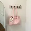 Bolso de Mano Tejido Rosa para Mujer 2026 Primavera Nuevo Bolso de Gran Capacidad para el Trabajo Bolso de Mano de Gama Alta de Nicho Bolso de Hombro