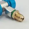 Manómetro de refrigerante con conector rápido ajustable, herramienta de llenado de refrigerante para aire acondicionado de automóvil, conector de conversión rápida de alta y baja presión