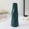 Venta Directa de Fábrica Jarrón de Flores de Plástico, Simple Anticaída Cerámica de Imitación Jarrón Espiral, Decoración del Hogar Contenedor para Flores Secas, Comercio Exterior