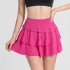 Falda pantalón de yoga tipo pastel, minifalda deportiva plisada de verano anti-exposición, falda de tenis para entrenamiento y fitness, minifalda deportiva para fitness
