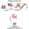 Nueva Pintura Decorativa Paisaje de Flor de Cerezo Estilo Chino con Flores Rosas y Pegatinas de Mariposa Adecuada para Dormitorio, Sala de Estar, Estudio Pegatinas de Pared