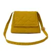 Bolso Cuadrado Rombo de Color Sólido de Gran Capacidad con un Estilo Retro Único, Nueva Textura de Moda de Alta Calidad, y Elegante Bolso Cruzado para Hombro