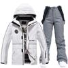 Novo traje de esqui masculino e feminino, calças de snowboard quentes e grossas, estilo coreano