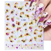 Nuevas Calcomanías para Uñas 3D Estilo Japonés Textura Mármol Calcomanías para Uñas Venta al por Mayor Decoraciones 3D DIY con Adhesivo