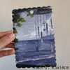 9.5X14 Colección de Borde Ondulado Cadena para Teléfono de Tarjeta Cadena de Llavero de Tarjeta Trasera DIY Cadena de Papel para Tarjeta Tarjeta de Exhibición Trasera