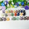 Pedra Bruta de Cristal Natural Peças de Escultura Pequenas Polidas de Pikachu, Artesanato de Cristal do Pokemon, Venda Quente Atacadista Transfronteiriça