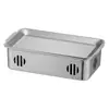 Estufa Rectangular de Acero Inoxidable para Conservación de Calor de Barbacoa Estufa Calefactora Parrilla de Carbón Alcohol Estufa para Brochetas Estufa de Barbacoa