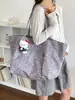 Bolsa de lona con estampado de leopardo para mujer, bolsa de gran capacidad, nuevo modelo 2026, bolso de mano de estrella transfronterizo, bolso de hombro para el trabajo, bolsa versátil
