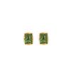 Yuebao Jewelry S925 prata esterlina banhado a ouro jade Hetian jaspe vintage maré nacional esmalte bambu folha de bambu brincos de pino de prata quadrados