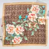 Pañuelos Finos de Seda Estampados para Primavera y Verano, Pañuelos de Moda Estilo Otoño, Pañuelos Cuadrados Pequeños Femeninos y Versátiles para el Cabello y Bolsos