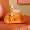 Caja de Pañuelos Creativa de Nicho Entrada del Hogar Mueble de TV Mesa de Comedor Almacenamiento Adorno Diseño Lujo Ligero Hogar Niña Plato de Frutas