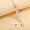 Estilo Europeu e Americano Cor Pura Retrô Diamante Colorido Zircônia Cravejada Conjunto de Joias Colar Pulseira que Não Desbota Joias de Exportação Mais Vendidas