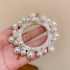 Anillo para el cabello tejido con perlas de estilo coreano, cuerda para el cabello hecha a mano con cuentas, hermosa pulsera para niña, lazo para el cabello, accesorio para el cabello de doble uso