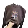 Camiseta Base Térmica de Cuello Medio Alto para Niñas, Ropa Interior Gruesa y Cálida para Niños Pequeños, Camiseta Interior de Manga Larga Estilo Coreano para Niñas