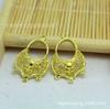 Accesorios de joyería de cobre fundido para bricolaje, pendientes de cobre puro de 24 x 15 mm, colgante, colgante